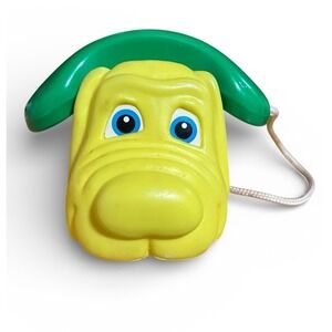 Vintage The First Years Toy Telephone Dog Face Puppy
